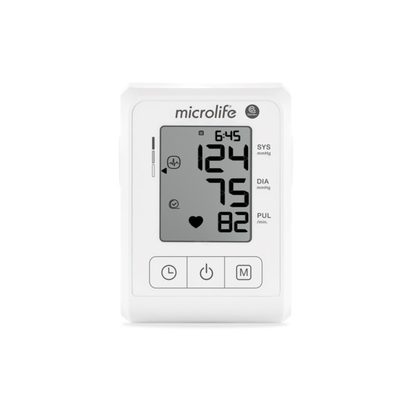 فشارسنج بازویی دیجیتال مایکرولایف مدل BP B1 Classic با قابلیت تشخیص آریتمی، نمایش میانگین نتایج و ذخیره 30 رکورد اندا...