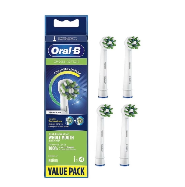 سری مسواک برقی ارال بی 4 عددی oral-b cross action